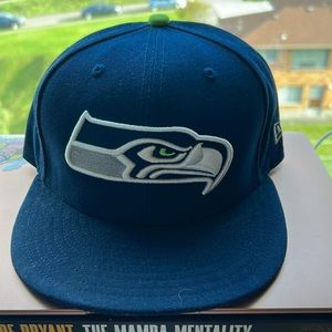 Seattle Seahawks Navy Original Sideline Hat 7 1/4 Excellent Condition